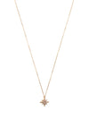 9 Carat Gold CZ North Star Necklace, Yellow Gold