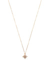 9 Carat Gold CZ North Star Necklace, Yellow Gold