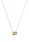 9 Carat Gold Linked Rings Necklace, Yellow Gold