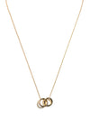 9 Carat Gold Linked Rings Necklace, Yellow Gold