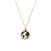 9 Carat Gold World Map Pendant Necklace, Yellow Gold