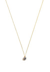 9 Carat Gold Round CZ Pendant Necklace, Yellow Gold