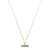9 Carat Gold T-Bar Pendant Necklace, Yellow Gold