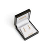9 Carat Gold CZ Drop Pearl Earrings, Gold
