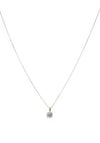 9 Carat Gold Solitaire CZ Necklace, Gold