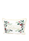 Peggy Wilkins A Lot Like Christmas Cushion 45x35cm, White Multi
