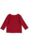 Guess Mini Girls Glitter Triangle Long Sleeve T-Shirt, Red