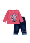 Guess Baby Girl Top and Jean Set, Pink