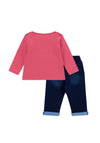 Guess Baby Girl Top and Jean Set, Pink