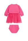 Guess Baby Girl Long Sleeve Dress and Pant Set, Pink