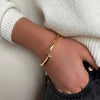 Absolute CZ Hinged Bangle, Gold