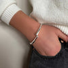 Absolute CZ Hinged Bangle, Silver