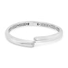 Absolute CZ Hinged Bangle, Silver