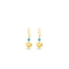 Absolute Turquoise Bead Heart Drop Earrings, Gold