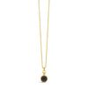 Absolute Black Sphere Detail Long Necklace, Gold