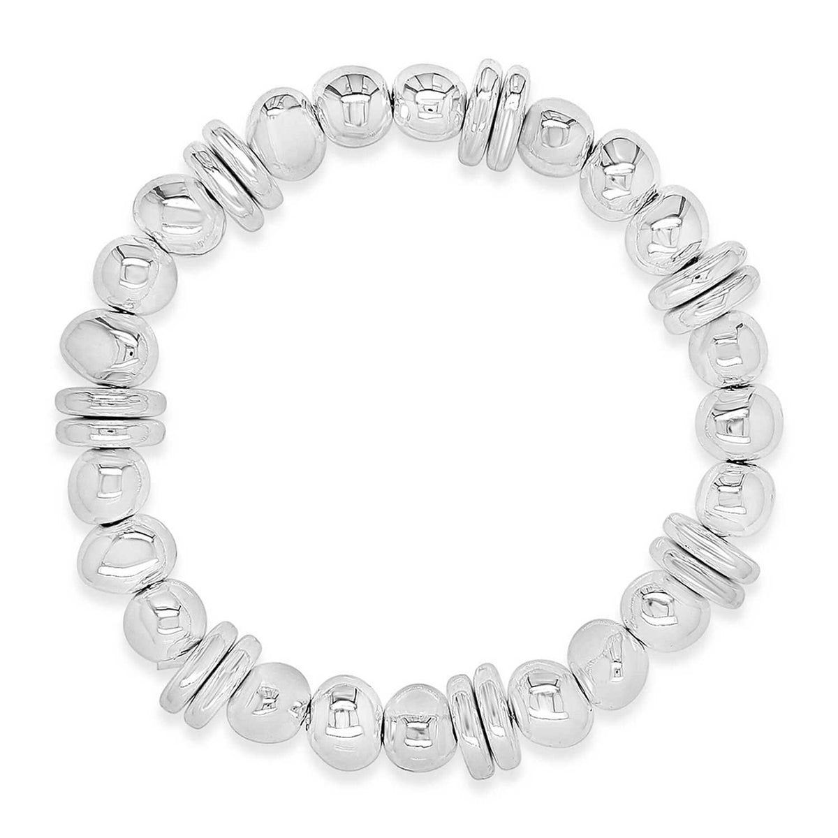 Absolute Multi Beaded Bracelet, Silver