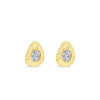 Absolute Chunky CZ Centre Earrings, Gold