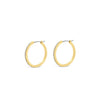 Absolute CZ Classic Hoop Earrings, Gold
