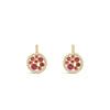 Absolute Cluster Pink CZ Drop Earrings, Gold