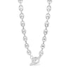 Absolute Coffee Bean T-Bar Necklace, Silver