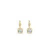 Absolute CZ Cushion Drop Earrings, Gold