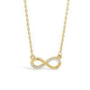 Absolute CZ Infinity Knot Necklace, Gold