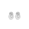 Absolute CZ Intertwined Clip-On Earrings, Silver