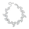 Absolute CZ Leaf Bracelet, Silver