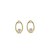 Absolute CZ Loop Earrings, Gold