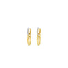 Absolute CZ Oval Drop Earrings, Gold