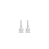 Absolute CZ Square Drop Earrings, Silver