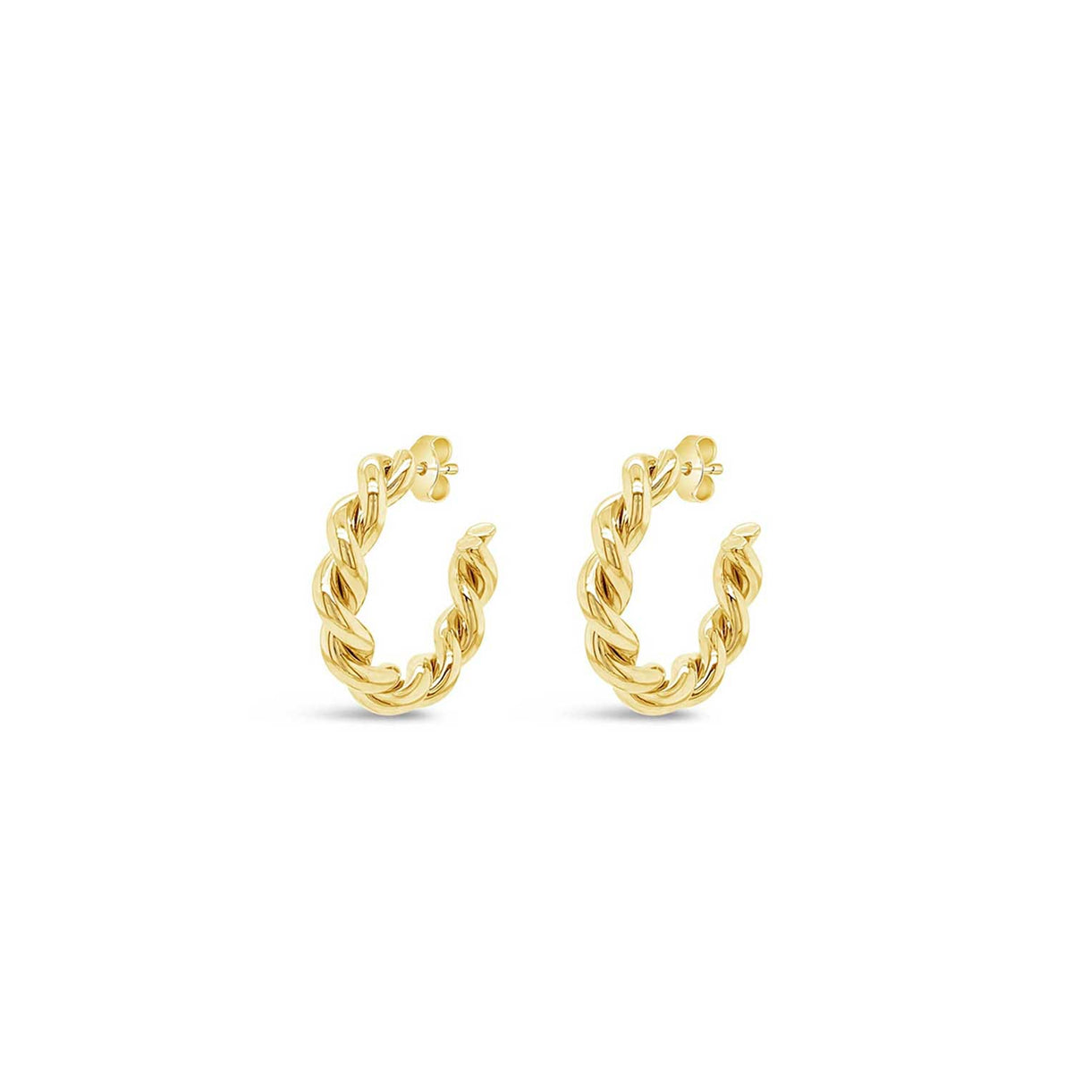 Absolute Chunky Twist Hoop Earrings, Gold