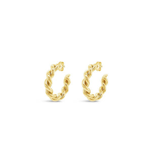 Absolute Chunky Twist Hoop Earrings, Gold