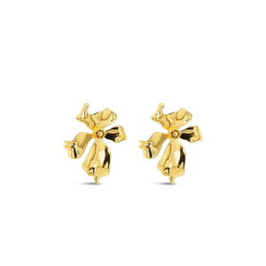 Absolute Flower Statement Earrings, Gold