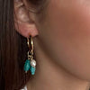 Absolute Turquoise & Pearl Earrings, Gold
