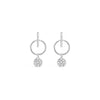 Absolute T-Bar CZ Earrings, Silver