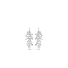Absolute Leaf Drop Earrings, Silver