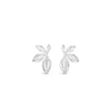 Absolute Leaf Statement Earrings, Silver