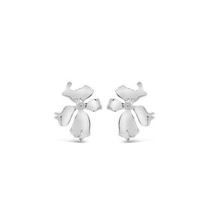 Absolute Flower Statement Earrings, Silver