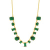 Absolute Emerald CZ Cluster Necklace, Gold