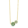 Absolute Emerald Flower Necklace, Gold