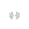 Absolute Flower Statement Stud Earrings, Silver