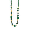 Absolute Green & Pearl Beaded Necklace, Gold