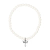 Absolute Kids Angel Pendant Pearl Bracelet, Silver