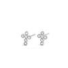 Absolute Kids Cross Stud Earrings, Silver