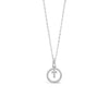 Absolute Kids CZ Cross in Circle Pendant Necklace, Silver