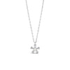 Absolute Kids CZ Flower Pearl Pendant Necklace, Silver