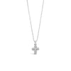 Absolute Kids CZ Pavé Cross Necklace, Silver