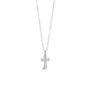 Absolute Kids CZ Cross Pendant Necklace, Silver