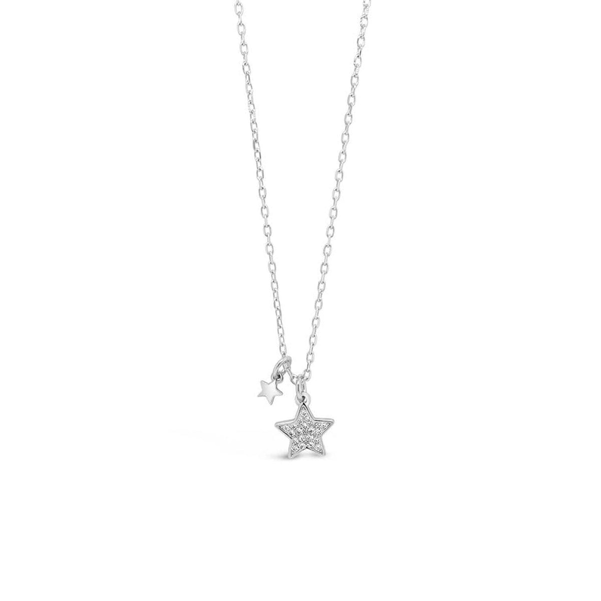 Absolute Kids CZ Star Pendant Necklace, Silver
